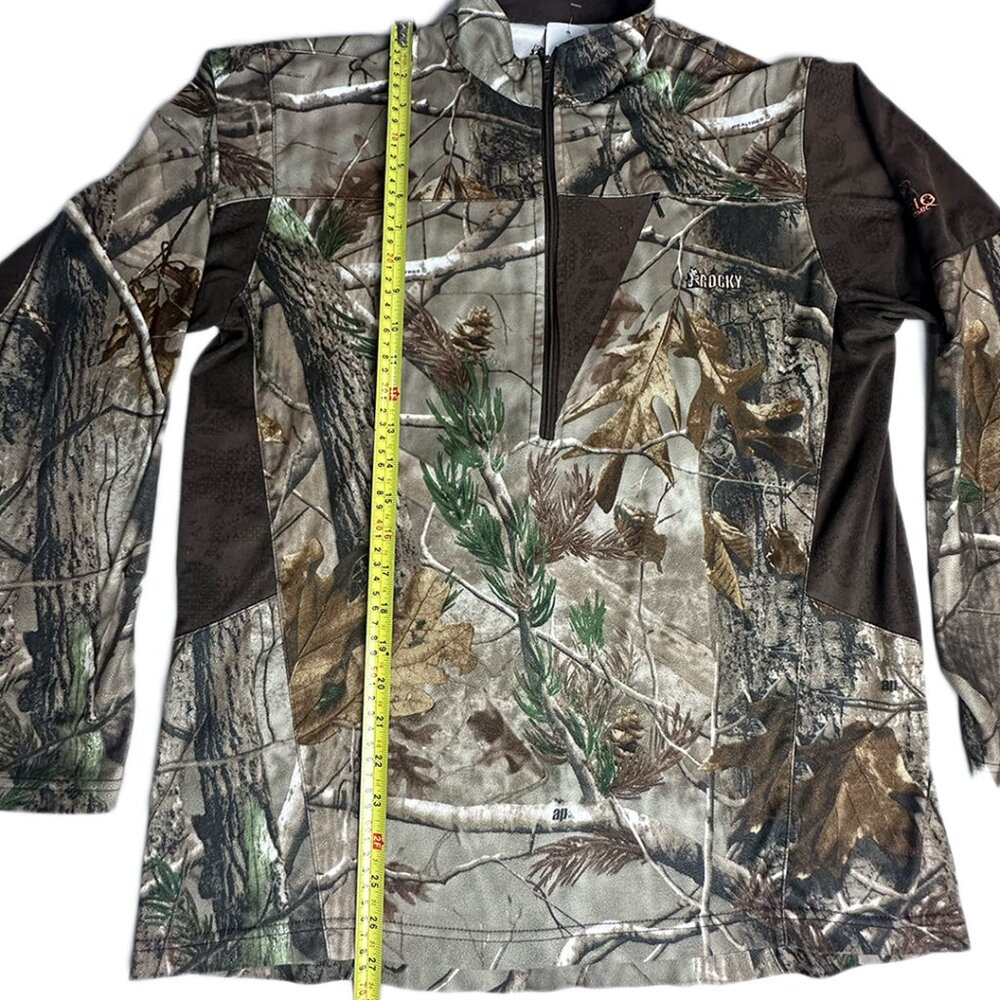 Rocky Camo Fleece Pullover | Woen’s M | Realtree Half Zip Hunting Top - Picture 6 of 7
